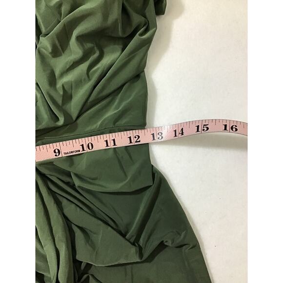 MISA LOS ANGELES SZ S Green Plunging Neck Twist Xenia Knot Maxi Dress NWT b41 - Picture 7 of 10